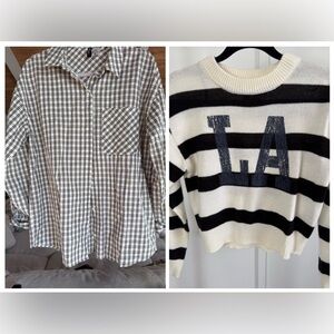 Divided (H&M) Shirt and Sweater (XS)